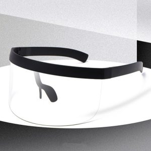 Anti-peeping Sun Mirror Integrated Anti-foam Sunscreen Mask, Color: Black Frame Transparent