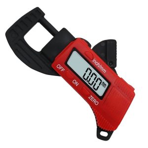 Plastic Electronic Digital Thickness Gauge Professional Construction Tools (Red)