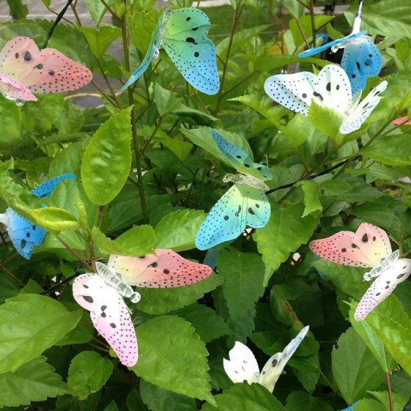 Solar Powered Butterfly Fiber Optic Fairy String Waterproof Christmas Outdoor Garden Holiday Lights, Size: 5m 20LEDs - Image 5