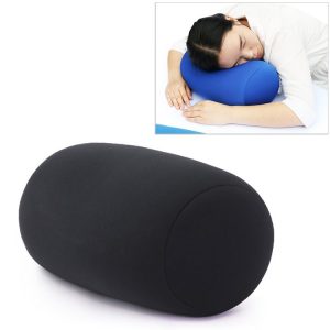 30cmx16cm Head PillowCase Micro Mini Microbead Back Cushion Pillow (Black)
