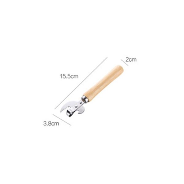 Safe Easy Manual Wood Handle Metal Can Opener Beer Bottle Opener - Image 5