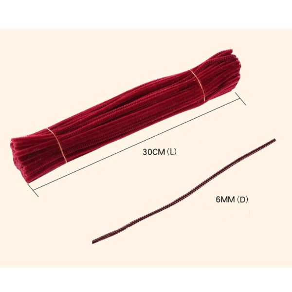 100 PCS Plush Stick Children Educational Toys Handmade Materials, Random Color Delivery - Image 6