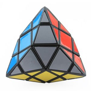 4-Corner-Only Magic Cube Rice Dumplings Twisty Puzzle Cube Pyramid Speed Puzzle Cubo Magico Children Learning Educational Toy (Black)