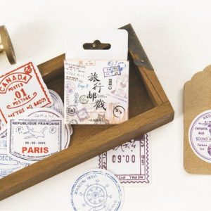 5 PCS Travel Postmark Handwritten Photo Album Decorative Sticker Sealing Sticker