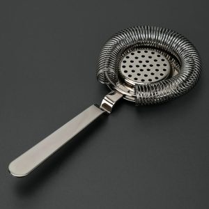Stainless Steel Bartender Ice Filter Ice Trap Cocktail Strainer, Color: Black