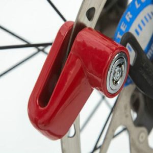Heavy Duty Motorcycle Moped Scooter Disk Brake Rotor Anti-theft Security Lock (Red)