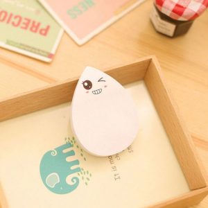 5 PCS Water Drop Sticky Posts Message Sticker Cute Smiley Face N Times Post (Wink)