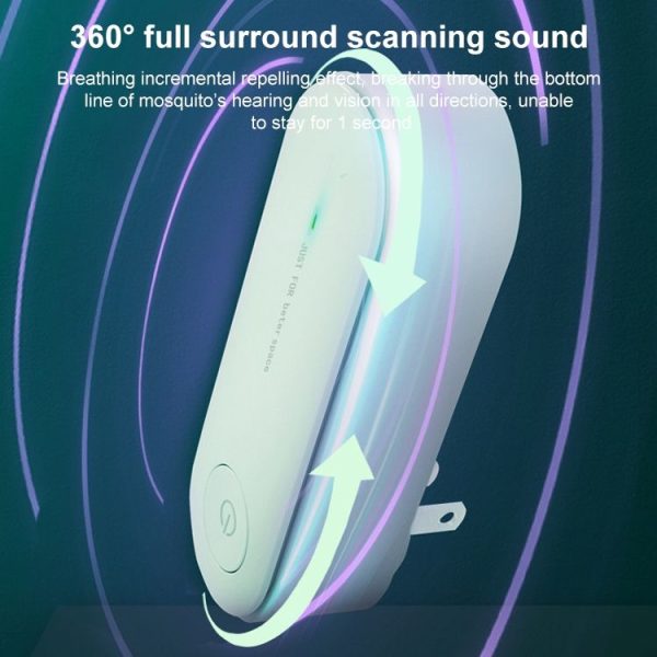 Ultrasonic Mosquito Repellent Electronic Mosquito Killer, Plug Type: EU Plug (Pink) - Image 5