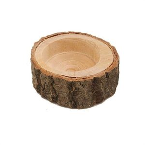 Wooden Crafts Ornaments Creative Bark Wood Pile Candle Holder Home Decoration, Without Candle, Style: Short