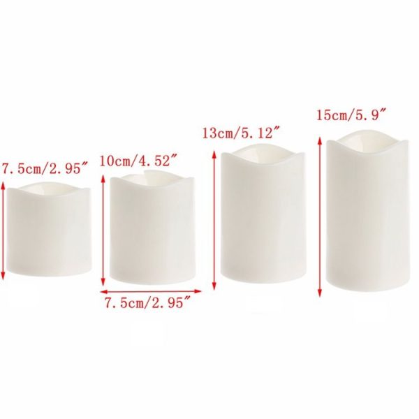 Cylindrical LED Electronic Candle Light Simulation Wedding Candlestick Candle, Size: 7.5x7.5cm - Image 3