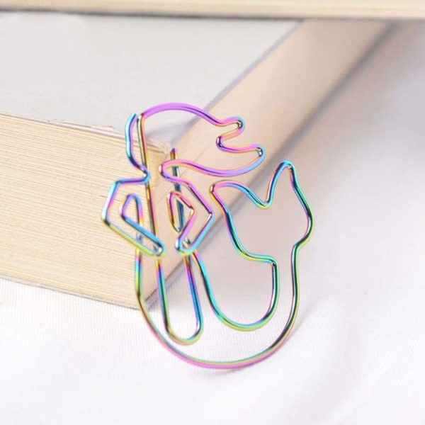 4 PCS Creative Paper Clip Colorful Mermaid Styling Paper Clip - Image 2