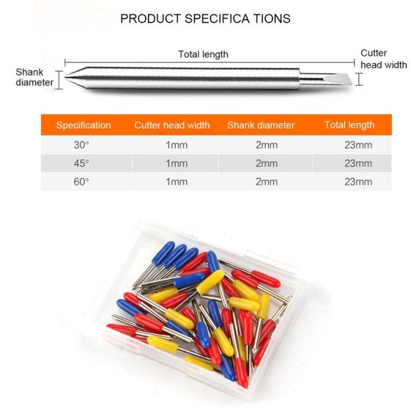 50 PCS 30 / 45 / 60 Degrees Sharp and Durable Carving Tools - Image 5
