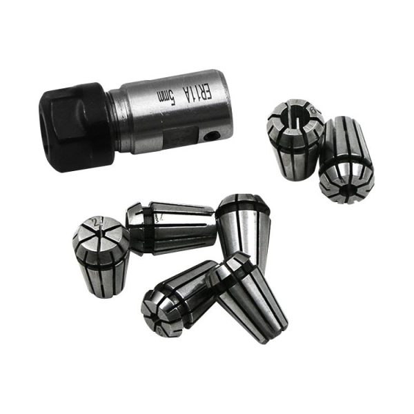 Engraving Machine Motor Shaft Extension Rod ER11-5mm + 7 Chuck Collet Set