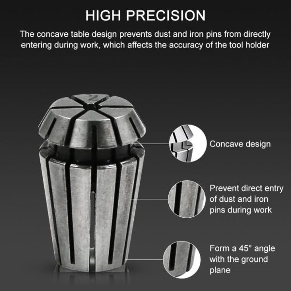 Engraving Machine Motor Shaft Extension Rod ER11-5mm + 7 Chuck Collet Set - Image 5