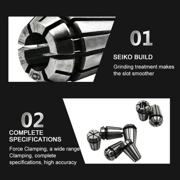Engraving Machine Motor Shaft Extension Rod ER11-5mm + 7 Chuck Collet Set - Image 6