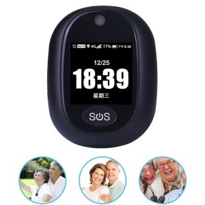 REACHFAR RF-V45-A Mini Touch Screen GPS Smart Tracker Pendant, Support SOS / Camera / Health Management / Video Calling / 4G LTE, For Asia / Europe / Africa / Australia (Black)