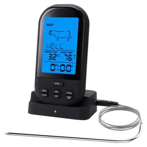 TS-HY62 Digital Kitchen Food Cooking BBQ Wireless Thermometer (Black)