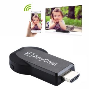 M2 Plus Wireless WiFi Display Dongle Receiver Airplay Miracast DLNA 1080P HDMI TV Stick for iPhone, Samsung, and other Android Smartphones (Black)