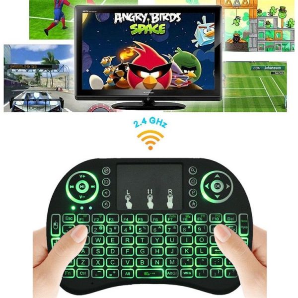 Support Language: Russian i8 Air Mouse Wireless Backlight Keyboard with Touchpad for Android TV Box & Smart TV & PC Tablet & Xbox360 & PS3 & HTPC / IPTV - Image 9
