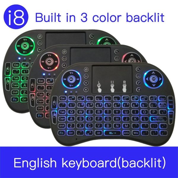 Support Language: English i8 Air Mouse Wireless Backlight Keyboard with Touchpad for Android TV Box & Smart TV & PC Tablet & Xbox360 & PS3 & HTPC / IPTV - Image 10