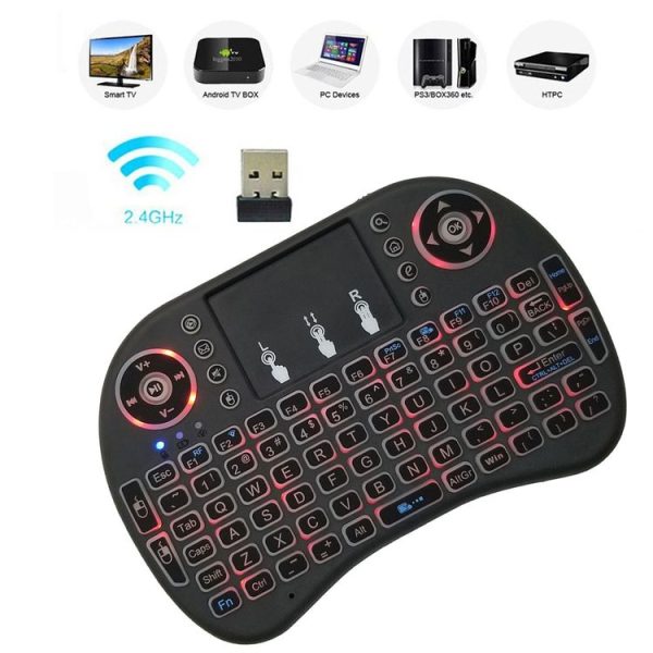 Support Language: English i8 Air Mouse Wireless Backlight Keyboard with Touchpad for Android TV Box & Smart TV & PC Tablet & Xbox360 & PS3 & HTPC / IPTV - Image 8