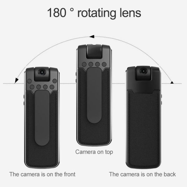 B18 Back Clip Design 1080P HD Camera Recording Pen, Support Motion Detection / Infrared Night Vision / 180 Degrees Rotation Camera / TF Card (Silver Grey) - Image 6
