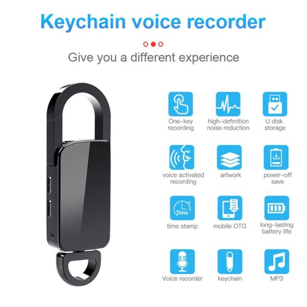 S20 8GB Keychain HD Noise Reduction Portable Recording Pen - Image 3