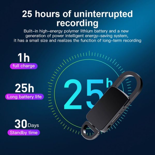 S20 64GB Keychain HD Noise Reduction Portable Recording Pen - Image 9