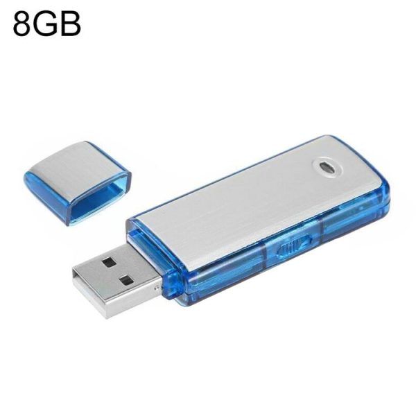 SK858 8GB Rechargeable Portable U-Disk Meeting Voice Recorder (Blue)