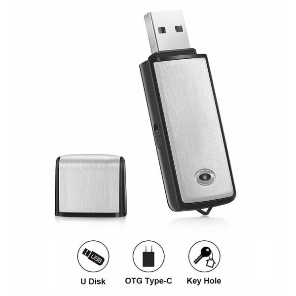 SK858 32GB Rechargeable Portable U-Disk Meeting Voice Recorder (Black) - Image 4