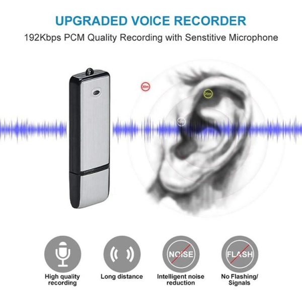 SK858 32GB Rechargeable Portable U-Disk Meeting Voice Recorder (Black) - Image 7