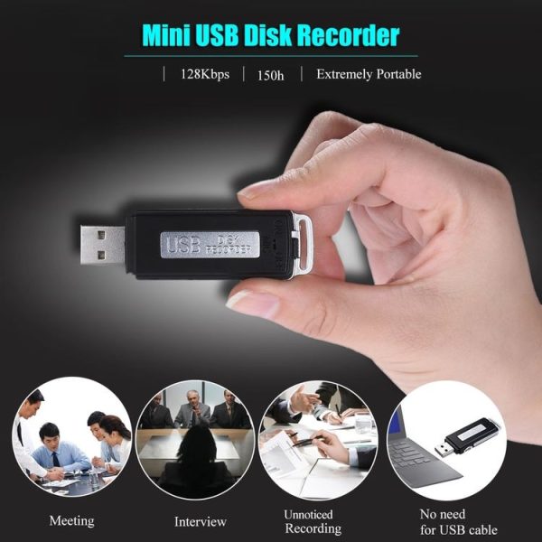 SK868 8GB Rechargeable Portable U-Disk Voice Recorder - Image 7