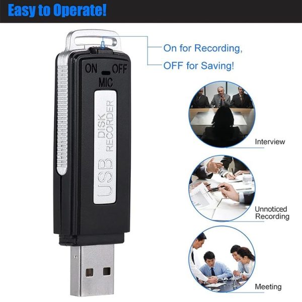 SK868 16GB Rechargeable Portable U-Disk Voice Recorder - Image 4
