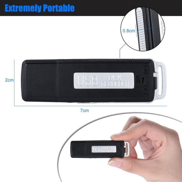 SK868 32GB Rechargeable Portable U-Disk Voice Recorder - Image 3