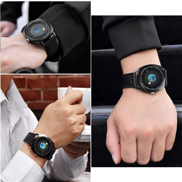 Addies MY-1704 Earth Pattern Silicone Strap Watch for Men, Support Life Waterproof - Image 7