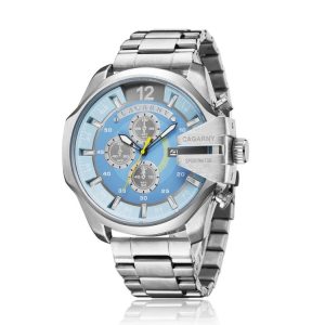 CAGARNY 6839 Fashion Waterproof Quartz Watch with Stainless Steel Band