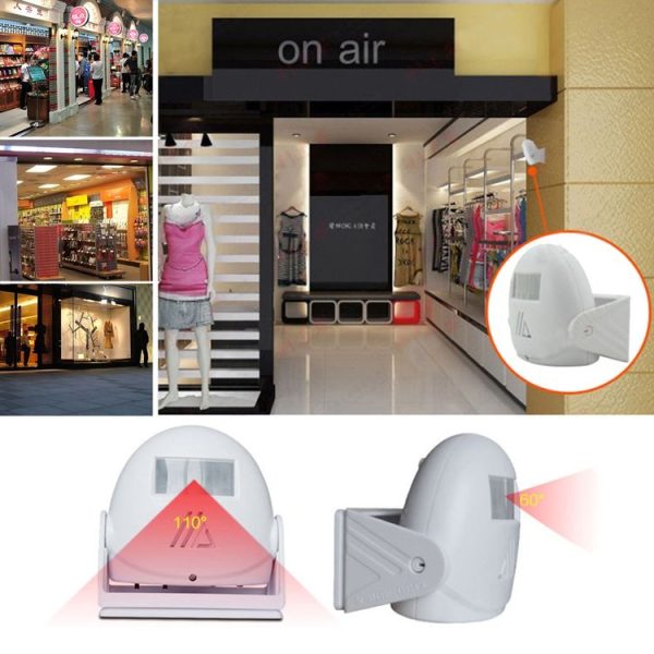 5301 Wireless Infrared Motion Sensor Welcome Alarm Intelligent Greeting Warning Doorbell, IR Distance: 10m (White) - Image 8