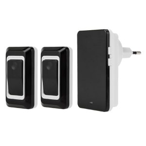 SAFUL K108 Waterproof Wireless Smart Doorbell, Dual Transmitter One Receiver, EU Plug
