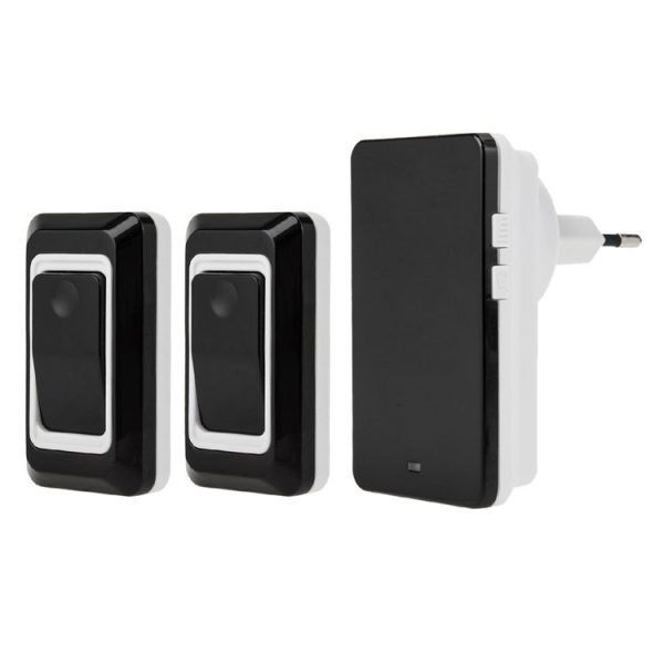 SAFUL K108 Waterproof Wireless Smart Doorbell, Dual Transmitter One Receiver, EU Plug