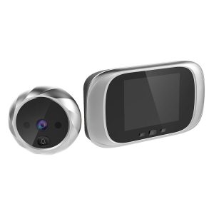 DD1 Smart Electronic Cat Eye Camera Doorbell with 2.8 inch LCD Screen, Support Infrared Night Vision (Silver)