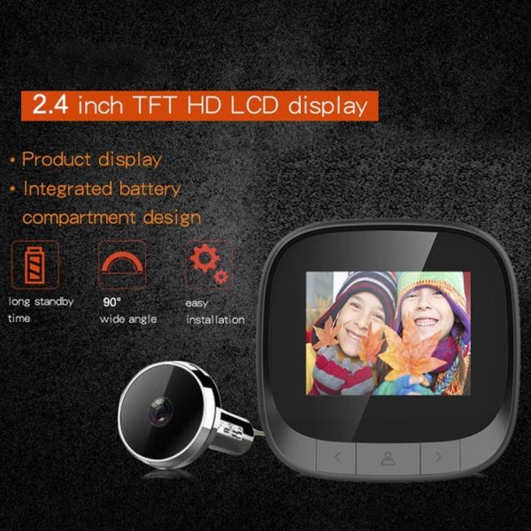 DD3S 2.4 inch Screen 0.3MP Security Camera Peephole Viewer Digital Peephole Door Bell, - Image 7
