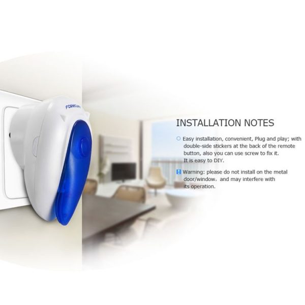 Forecum 7 Wireless Smart Home Doorbell with Single Receiver, Remote Control Distance: 200m (Open Air), EU Plug - Image 9