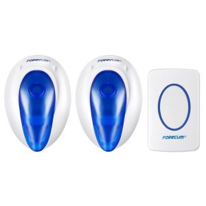 Forecum 7F Wireless Smart Home Doorbell with Dual Receiver, Remote Control Distance: 200m (Open Air), EU Plug