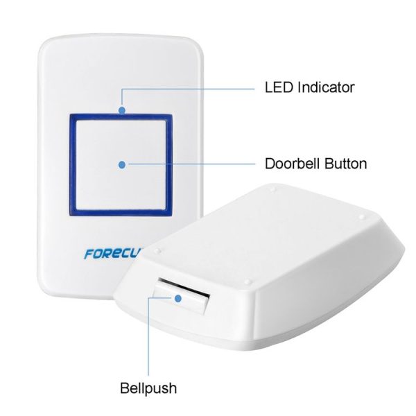Forecum 8 Wireless Smart Home Doorbell with Single Receiver, Remote Control Distance: 200m (Open Air), EU Plug - Image 6