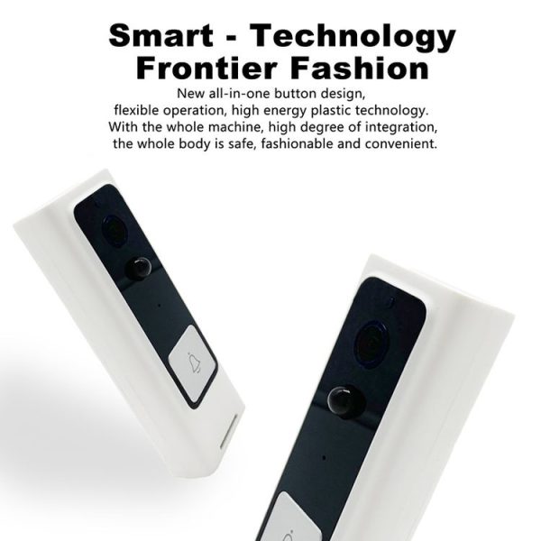 M200B WiFi Intelligent Square Button Video Doorbell, Support Infrared Motion Detection & Adaptive Rate & Two-way Intercom & Remote / PIR Wakeup (White) - Image 4