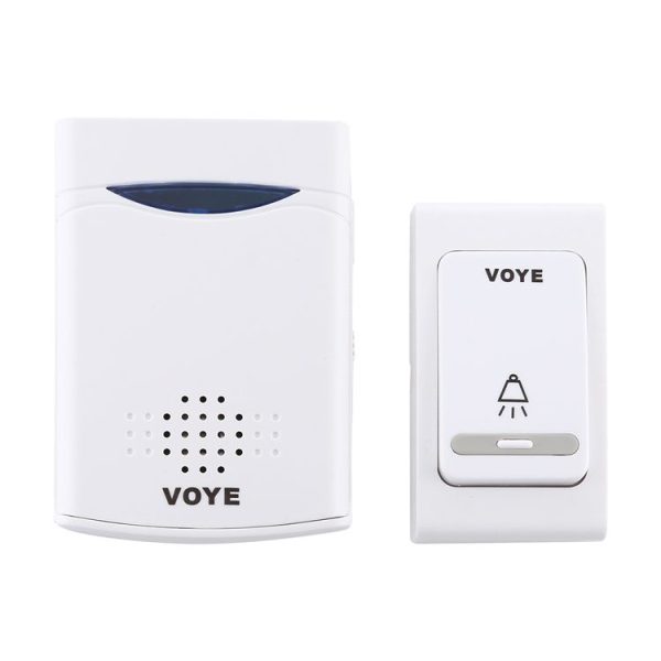 VOYE V006B Home Music Remote Control Wireless Doorbell with 38 Polyphony Sounds (White) - Image 2