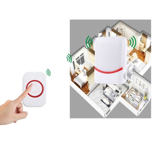 CMF1188 Home Music Remote Control Wireless Doorbell with 38 Ringtones & Colorful Flashing Lights + Ringtones / Ringtones / Colorful Flashing Lights 3-Modes (White) - Image 9
