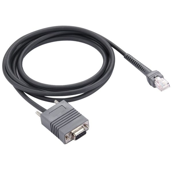 2m RS232 to RJ45 Scanner Serial Data Cable for Symbol LS2208 (Grey) - Image 2