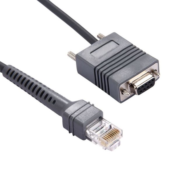 2m RS232 to RJ45 Scanner Serial Data Cable for Symbol LS2208 (Grey) - Image 4