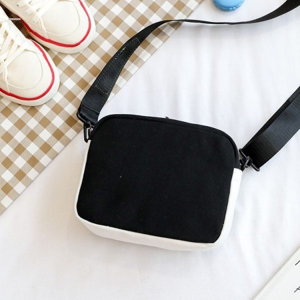 Canvas Single Shoulder Bag Ladies Handbag (Color: Pink 1 Size: OneSize) - Image 9